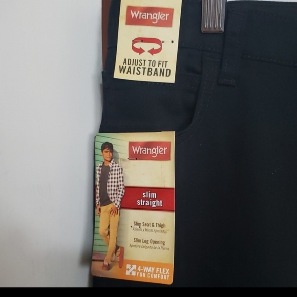 Wrangler Nwt* boys slim straight pants - Picture 3 of 4